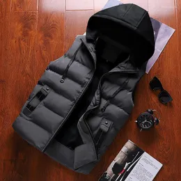 Men's Vests Crocodile Brand Men Vest Winter Hooded Sleeveless Jackets Stylish Plus Size Windproof Warm Waistcoat Stra22