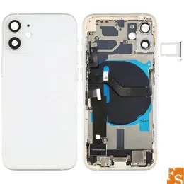 For iPhone 8 8G 8P 8Plus X XS XR XSMAX 11 12 12 PRO MAX Full Housing Assembly Battery Cover Door Rear with Flex Cable Full Parts Vibrator Buzzer