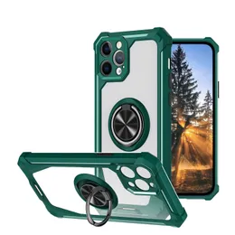 Transparent bilringhållare Telefonfodral för iPhone 13 12 Pro XS Max XR XS 8 7 Plus Samsung S20 S21 S22 Ultra A22 A33 A53 A73 MOTO G50 G51 E40 SUCKSUSKTYT ANTI FALL ARMOR COVER