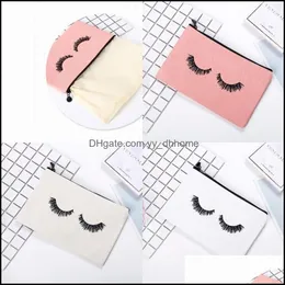 Storage Bags Home Organization Housekee Garden Large Bag Eye Lashes Pouch Canvas Cosmetic Pencil Travel Mti Function Woman Man Fashion Acc