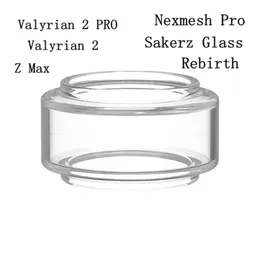 Ersättning Pyrex Bulb Fat Glass Tube för Zeus Z Max Sakerz Valyrian 2 Pro Rebirth RTA Nexmesh Pro Wotofo Profile Pyro V4 Itank Zeus X Mesh Dual