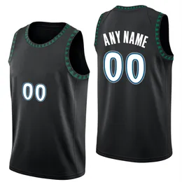 Tryckt Minnesota Custom DIY Design Basketsträngar Anpassning Team Uniforms Skriv ut Personliga Any Name Number Mens Women Kids Youth Black Jersey