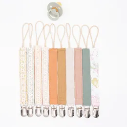 Pacifiers# Cotton Linen Pacifier Clips Chain Dummy Clip Holder Nipple Soother For Infant Baby Feeding