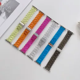 Suitable for Apple Watch Bands iWatch Buckle Wrist Straps PC Transparent Applewatch Wristbands Size 38mm 40mm 42mm 45mm