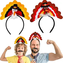 Thanksgiving Turkiet Hair Hoop Party Hatts till jul Thanksgiving Decoration Adult Kid Carnival Hat Festliga dekor Kostymer