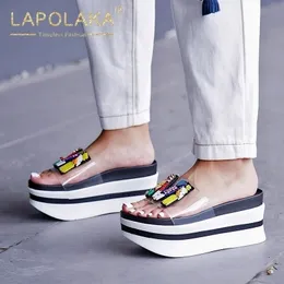 Lapolaka Fashion Size 3439 Open Toe Platform Summer Slipper Shoes Woman Dropship High Quality Slipper Woman Shoes Y200423