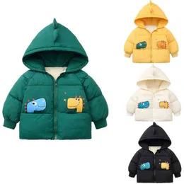 Parka invernale Bambini Giacche in cotone per ragazze Caldi giacche di velluto spesso Piumino per bambini Baby Cartoon Capispalla Ragazzi Soprabito J220718