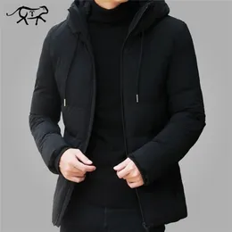 Brand Winter Jacket Men Clothes Casual Stand Collar Hooded Collar Fashion Winter Coat Men Parka Outerwear Warm Slim West Jackets 201127