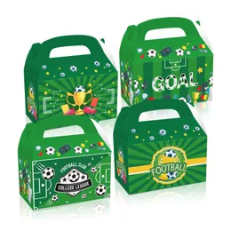 هدية التفاف 4pcs Sport Club لكرة القدم حفلة كرة القدم لحزب المربع Box Birddy Candy Backing Boxes Bags Decorsgift