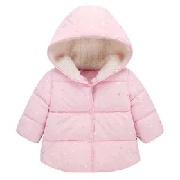 Keaiyouhuo dziewczyny kurtki z długim rękawem dziewczęta ubrania dzieci zimowe ciepłe kurtki dla dziewcząt odzież dziecięca ubrania od 1 do 4 lat J220718