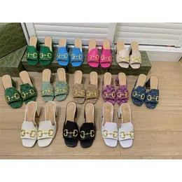 72% OFF designer slippers family version thick square head one-way rank buckle high heel wear cool drag women guccie