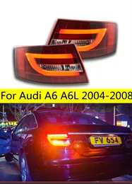 Światło samochodu do Audi A6 LED Tail Lights 2004-2008 A6L LED FOG Tylna lampka DRL DRL Sygnał Hamulec Odwracanie Parking Parking Parking