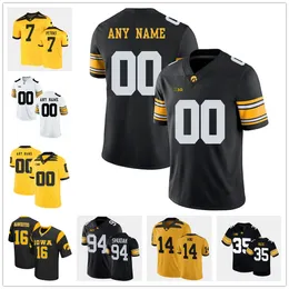 2022 NCAA Custom Iowa Hawkeyes 축구 저지 Jack Koerner jerseynate Stanley Jersey 94 Adrian Clayborn 12 Ricky Stanzi 14 Desmond King 16 C.J Beathard George Kittle