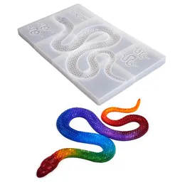 DIY Epoxy Resin Silikonformar Snakeformad formgjutning gör hantverksverktyg