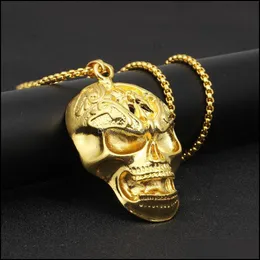 H￤nge halsband skl halsband m￤n l￤nk kedja hip hop halsl￶s vintage colar mascino dans juvelery droppleverans 2021 smycken h￤ngen dhanw