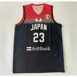 Nikivip Custom China Rui Hachimura #23 Team Japan Basketball Jersey Impresso Tamanho S-4XL Qualquer nome e número Camisas de alta qualidade