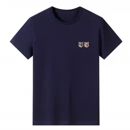 Högkvalitativ bomullsmode casual man t shirt trend varumärke maison broderi sommar män kort ärm toppar tee 220627