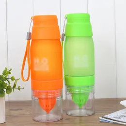 Colorful Frosted Lemon Mother Bottles Creative Plastic Gift Manual Juicer Cups Lid Water Cup Multi-color Optional WH0346