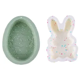 DIY Páscoa Rabbit Cake Silicone Sobertest Pudding Moldes de assinatura Ferramentas de cozimento para bolos