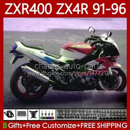 OEM Body For KAWASAKI NINJA ZXR 400 CC Red white ZX-4R ZX4R 91-96 Bodywork 138No.159 ZX 4R 400CC ZXR400 91 92 93 94 95 96 ZXR-400 1991 1992 1993 1994 1995 1996 Fairing Kit