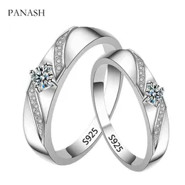 Panash Original Real Sterling Silver 925 Ring Fashion Par Ring for Men and Women Engagement Wedding Fine Jewelry Gift R286