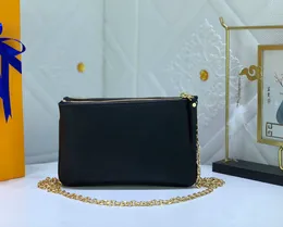 Projektanci Mody Torebki Damskie Torebki Na Ramię Luksusowe Lady Crossbody Highs Jakość Klasyczne Kwiaty Skórzane Listonoszki Portmonetki Pochette z podwójnym zamkiem błyskawicznym 800L84A