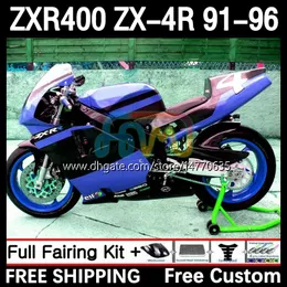 Kawasaki ninja için OEM gövdesi ZXR 400 cc ZX-4R ZX4R 91-96 gövdeli 12dh.152 ZX 4R 4 R 400cc ZXR400 91 92 93 94 95 96 ZXR-400 1992 1993 1993 1993 1994 1994 1995 1995 1996 Uçuş Mavi Siyah