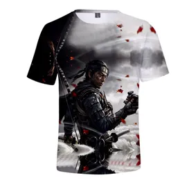 Herr t-shirts spöke av tsushima t-shirt spel 3d utskrift streetwear män kvinnor barn kort ärm t-shirt samurai cosplay hip hop tees topps m