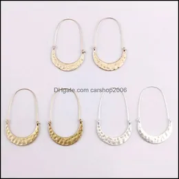 Charm Simple Designer Faceted Metal Crescent Frame Charms أقراط للنساء تتدلى من مجوهرات بوتيك Boutique Christmas G Dhseller2010 Dhhth