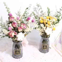 장식용 꽃 화환 kgypsophila bouquet 장미 말린 꽃 데이지 믹스 웨딩 꽃 꽃병 신선한 장식용 거실 조각