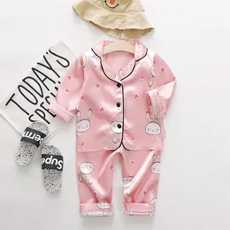 Ienens Kids Long Sleeves Pajamas Clothing Girl Sleepwear Clothings Sets Child Nightdress 1 2 3 4年ベビーナイトクロススーツ220706