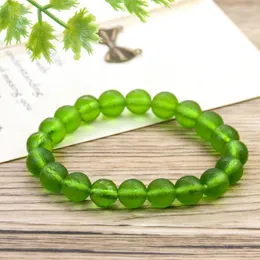 Beaded Strands Green Moldavite Purple Blue Crystal Quartz Natural Stone Bracelet Elastic Cord Jewelry Beads Lover Woman Gift Wholesale Inte2