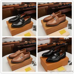 A4 2022 24 Style modeller italiensk lyxdesigner Leathers klänningskor toppläder bröllopsfest män skoess mocka mode loafers häl skoess storlek 38-45 storlek 6.5-11