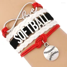 Charm Armband Infinity Love Softball Wrap Sports Present till Mom Fans Custom Drop Mens Women1 INTE22