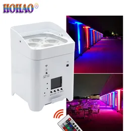 Factory Sales 4x 4*18w RGBWUVY 6-IN-1 4*12W RGBW 4IN1 Led Remote Control WiFi Mobile Phone Control Battery Par Light For Stage Wedding Show Party Disco Club