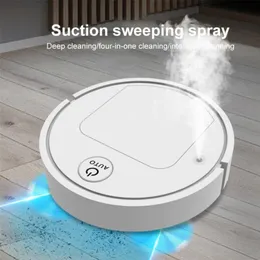 1800PA Smart Robot Vacuum Cleaner USB Charging 3-In-1Smart Sweeping Robot Spray Sweeper Floor Cleaner For Home Office Cleaning 220408