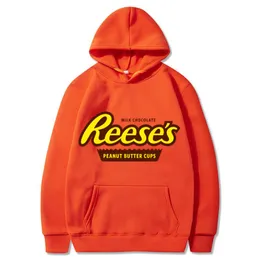 Men's Tracksuits Reeses Peanut Butter Cup Men's 2-piece Set Hoodie Sweatpants Spring Autumn Sweatshirt Cardigan Trousers Casual Male Tra