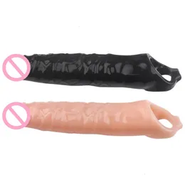 Giocattoli del sesso masager Pene Cock Massager Giocattolo Prodotti per adulti Set di allungamento per uomo Strumenti per pungere il dente di lupo di cristallo IAJB