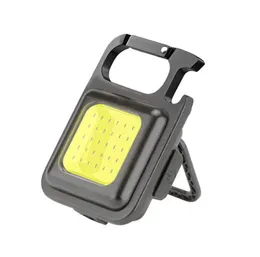 Portable Mini Keychain Linterna Outdoor vandring camping ficklampor facklor multifunktion justerbar nödmagnet arbetslampa ljus USB uppladdningsbart ljus