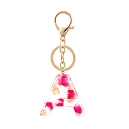 Keychains Letter Pendant Resin Key Chains Rings For Women Cute Car Acrylic Glitter Keyring Holder Charm Bag Couple GiftsKeychains