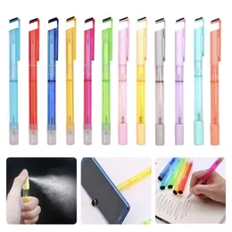 Gel Pens Portable Refillable Pen 4 In1 Spray Black Ink Bottles Phone Holder Stand Cleaning Office School Writing PenGel