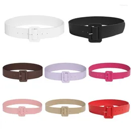 Belts Simple Waist Belly Belt For Women Pu Leather With Adjustable Square Buckle Daily Wear Jeans Pants Body SuppliesBelts Fred22