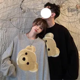 Women's Hoodies & Sweatshirts Couple Women Cute Bear Autumn Long Sleeve Hoodie Harajuku Stylish Leisure All-match Chic Loose Female Streetwe