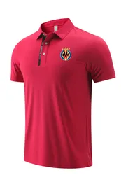 22 Villarreal CF Polo Leisure Shirts Summer Summer의 남성과 여성을위한 통기성 드라이 아이스 메쉬 패브릭 스포츠 티셔츠 로고가 맞춤화 할 수 있습니다.