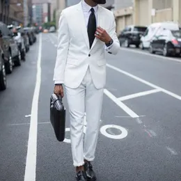 Erkekler Takım Elbise Blazers 2022 Sonbahar Moda Yakışıklı Klasik Örgün Erkekler Beyaz Katı Renk Suit Ince Düğün Yemeği Damat Iş Gündelik Giyim