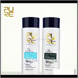 Purc Günlük Saç Şampuanları ve Düzleştirme için Saç Kremi Onarım Kadın Erkek Kıllar Bakımı 2PCSSET 200ML Vulgr Shampoocond245D