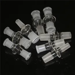 Adattatore per tubi dell'acqua in vetro per narghilè da 10 stili 14mm 18mm Adattatori in vetro convertitore da femmina a maschio per piattaforme petrolifere