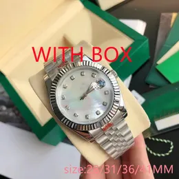 Mens Automatic Watch 904L rostfritt stål 36/41mm Lysande 28/31mm Ladies Watch Couples Classic Sapphire Watches Montre de Luxe