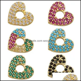 Charms Jewelry Findings Components Zhukou Mticolor Heart Star Cz Crystal Earrings Cute For Making Diy Handmade Pendant Supplies Wholesale1