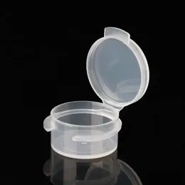 5ml clear white empty 5 gram cosmetic pp plastic hinged lid cream jars for samples